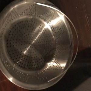 Collander/vegetable steamer, stainless with handle